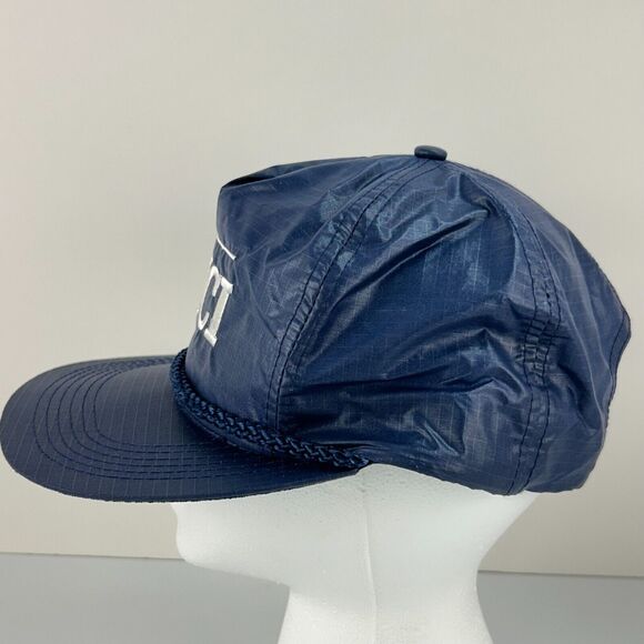 Vtg MCI Telecom Embroidered Rope Hat OSFA Snapback Cap Nylon 80s 90s Telephone - Picture 2 of 16